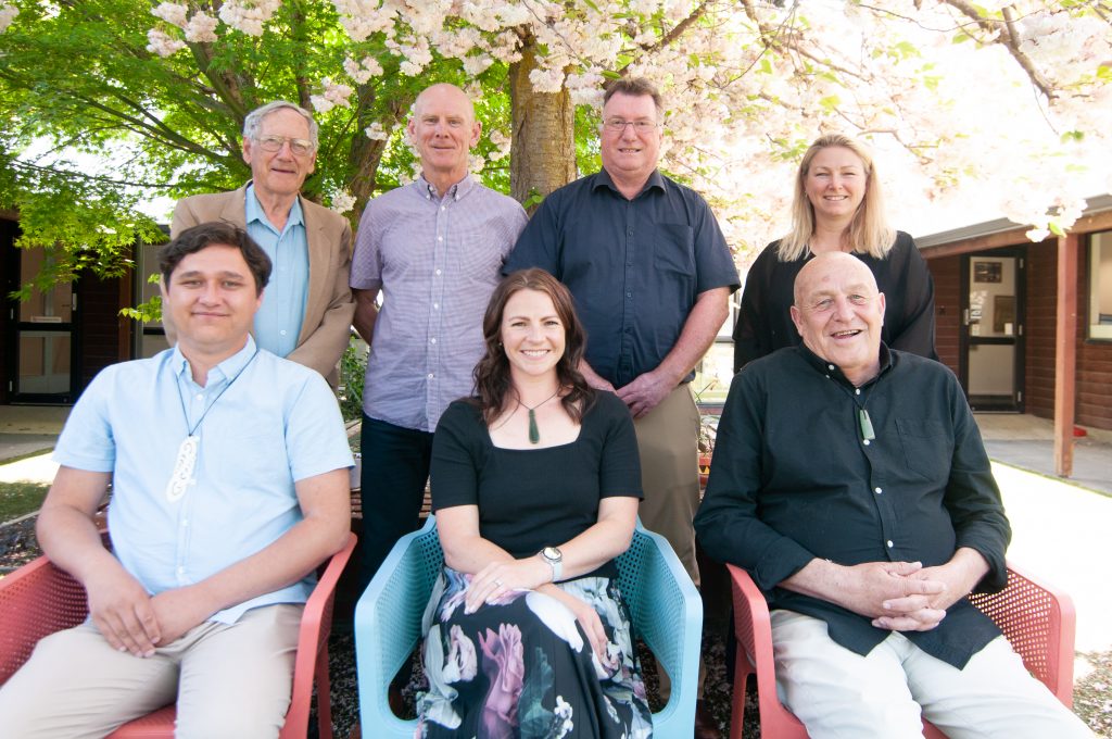 Elected members . . . The newly sworn in Vincent Community Board. Back from are left Roger Browne, Tony Hammington, Dai Johns and Tracy Paterson. Front from left are deputy chairman Jayden Cromb, chairwoman Tamah Alley and Martin McPherson.